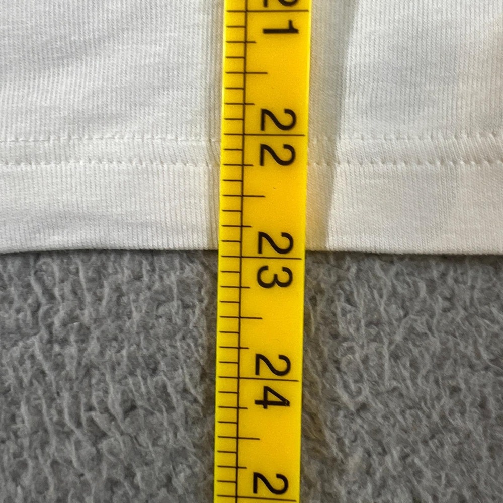 Lacoste V-Neck T-Shirt Women US Size S (EU/4) White Cotton Logo Tee Vintage NWT - Picture 8 of 10